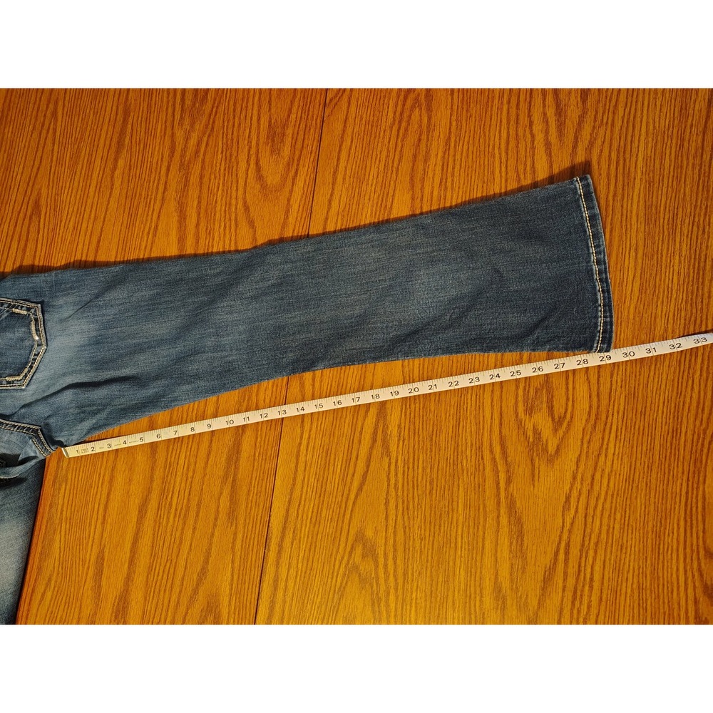 Daytrip Virgo Bootcut Jeans Womens 26R Medium Wash Rhinestone DBK3707 Blue - Picture 10 of 12
